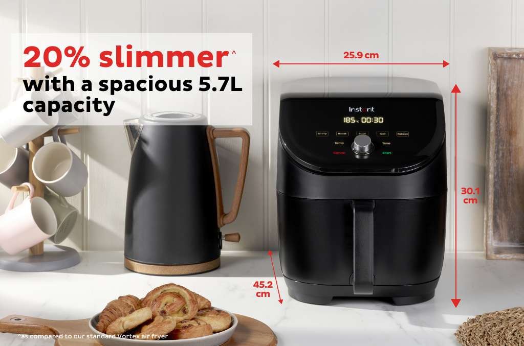 Instant - Vortex Slim Air Fryer Sort 5.7L 1700W