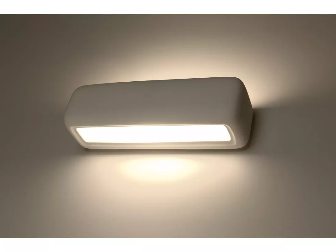 Sollux SUBANI Up & Down Applique en plâtre Blanc E27