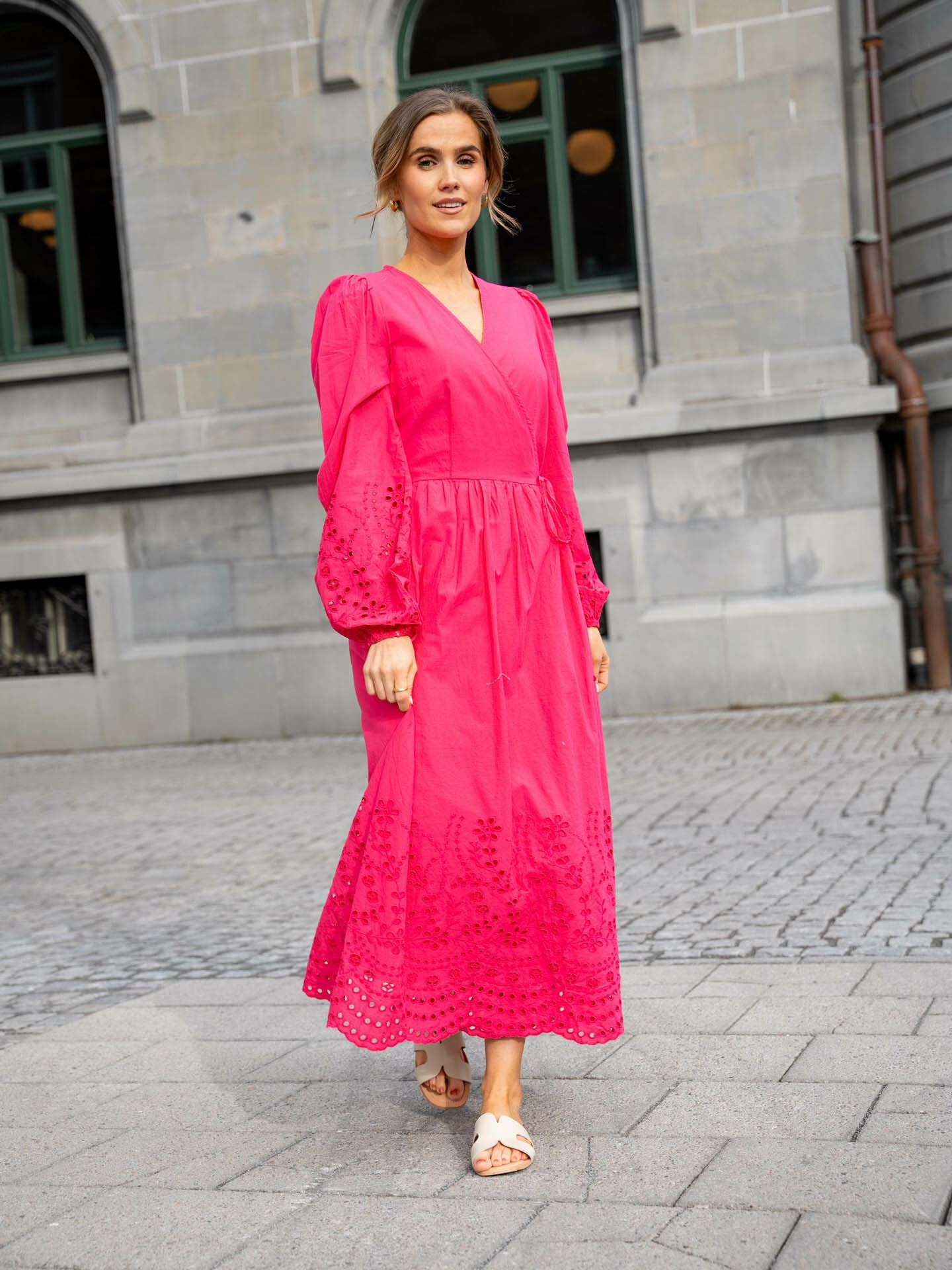 Luma Long Sleeve Long Wrap Dress