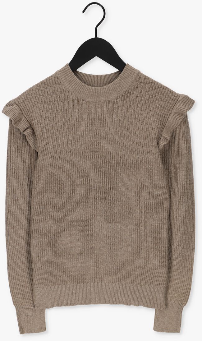 OBJECT bruine object trui malena l/s ruffle pullover