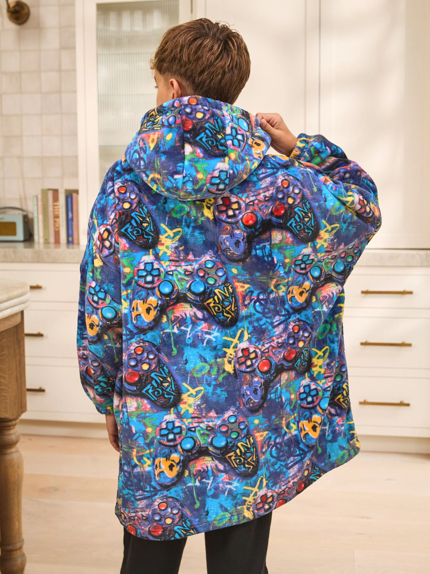 Meerkleurig gamer - Fleece Blanket Hoodie (3-16yrs)