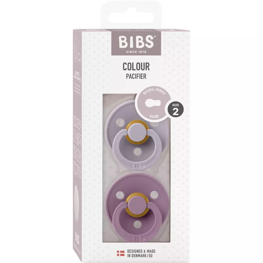 BIBS® Schnuller Colour Fossil Grey & Mauve 6-18 Monate, 2 Stk.