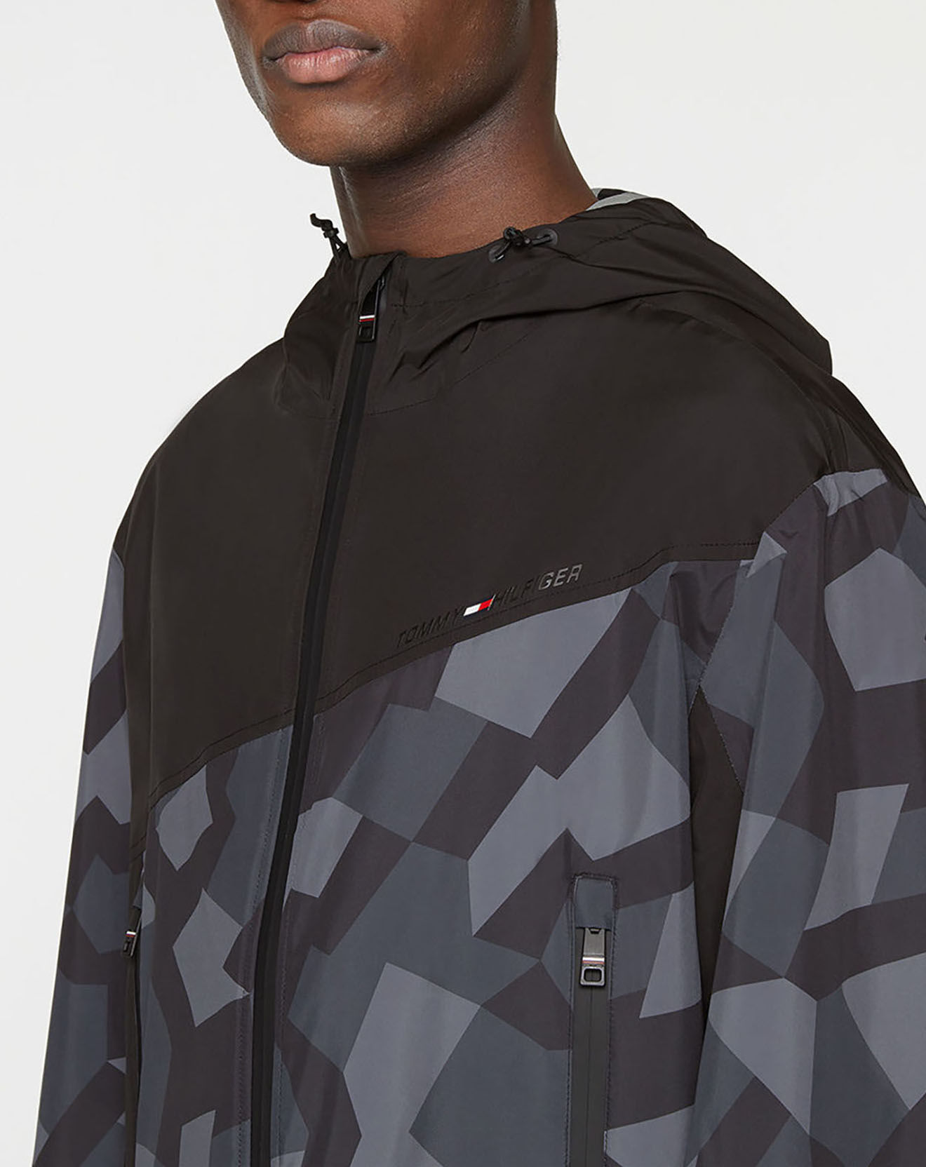 Tommy Hilfiger Parka à capuche déperlante noire