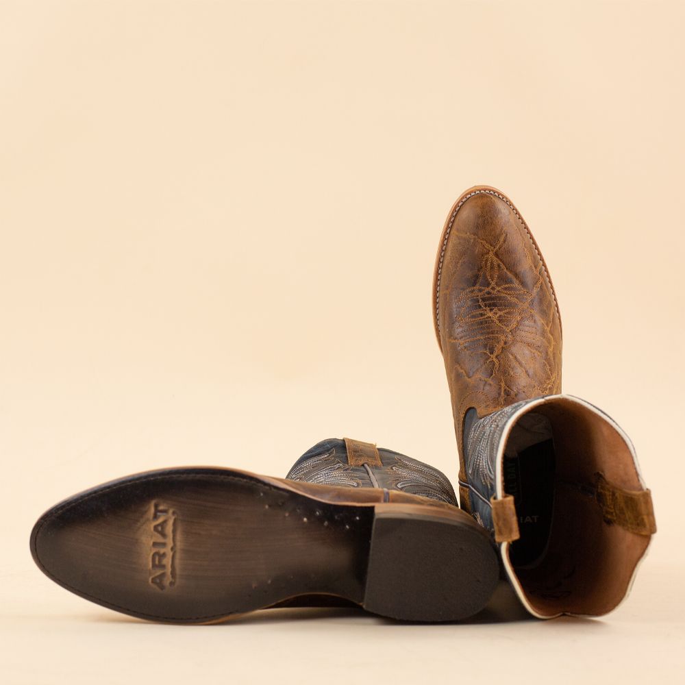 Ariat cowboyboots Bankroll bruin - blauw