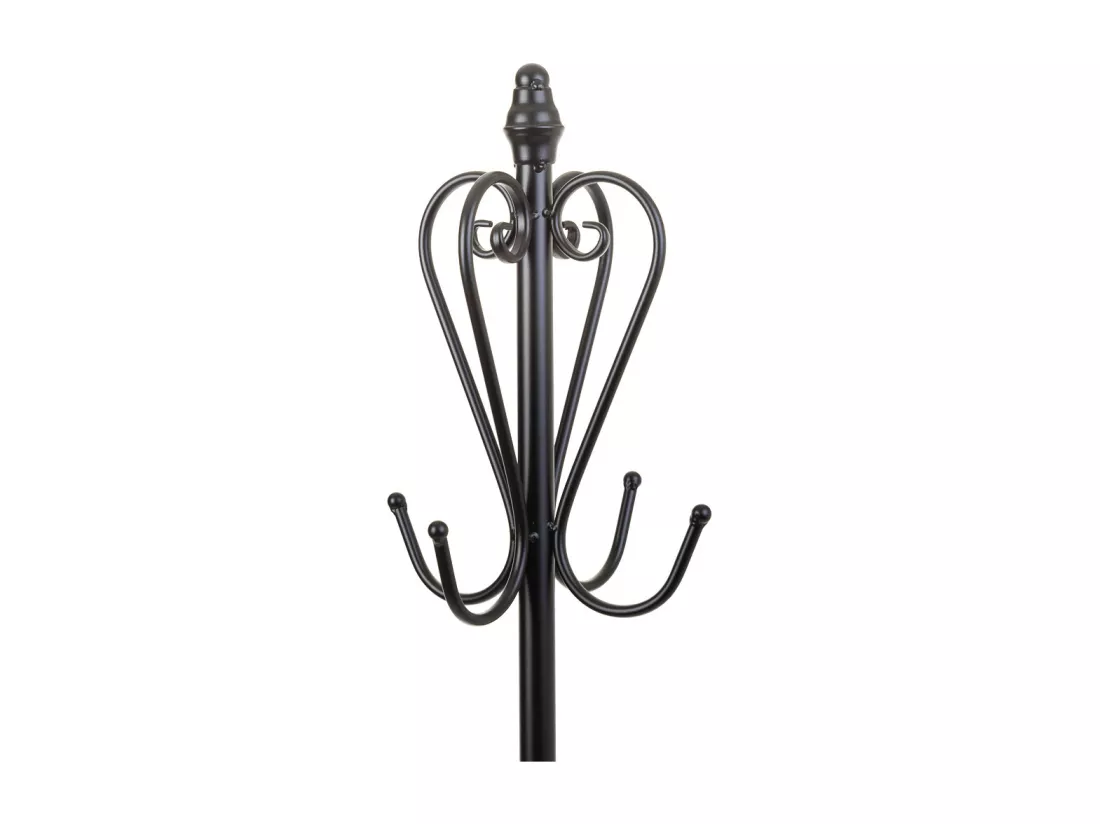Porte-manteau en fer forgé noir 23x23x150h cm