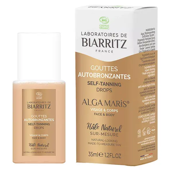 Laboratoires de Biarritz Soins Solaires Gouttes Autobronzantes Bio 35ml