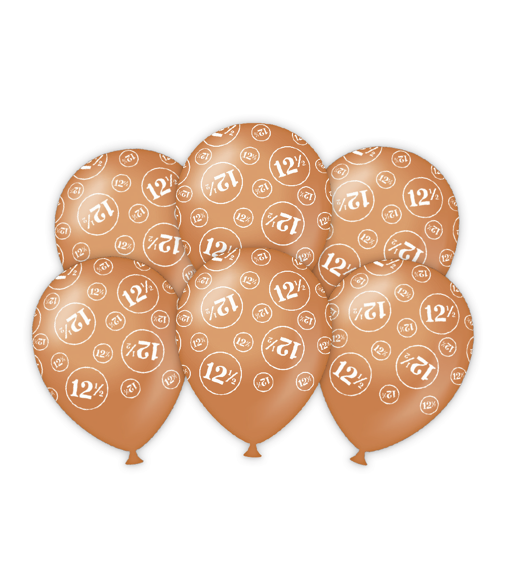 Ballonnen 12,5 Jaar 30cm 6st