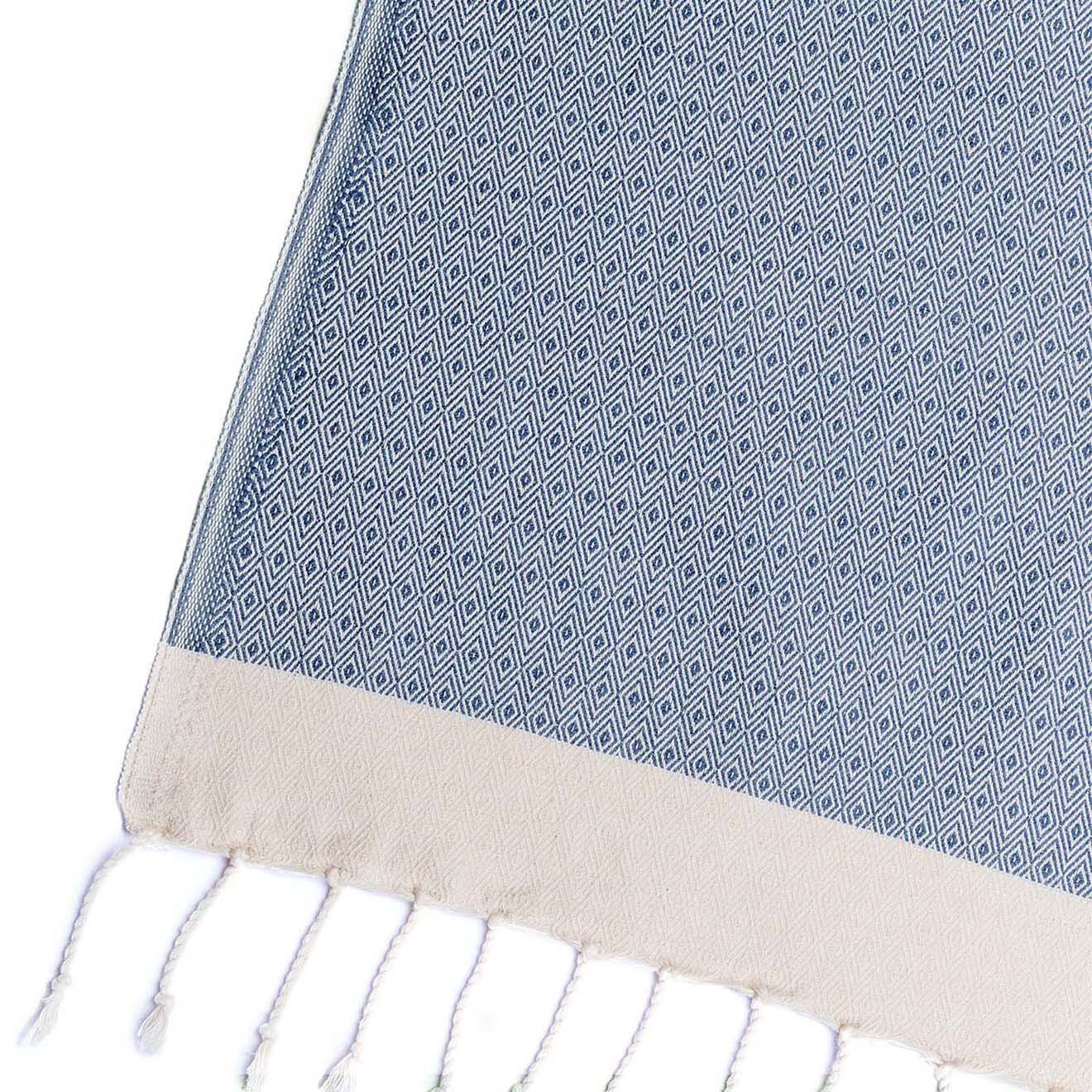 Febronie Plaid Courchevel bleu marine
