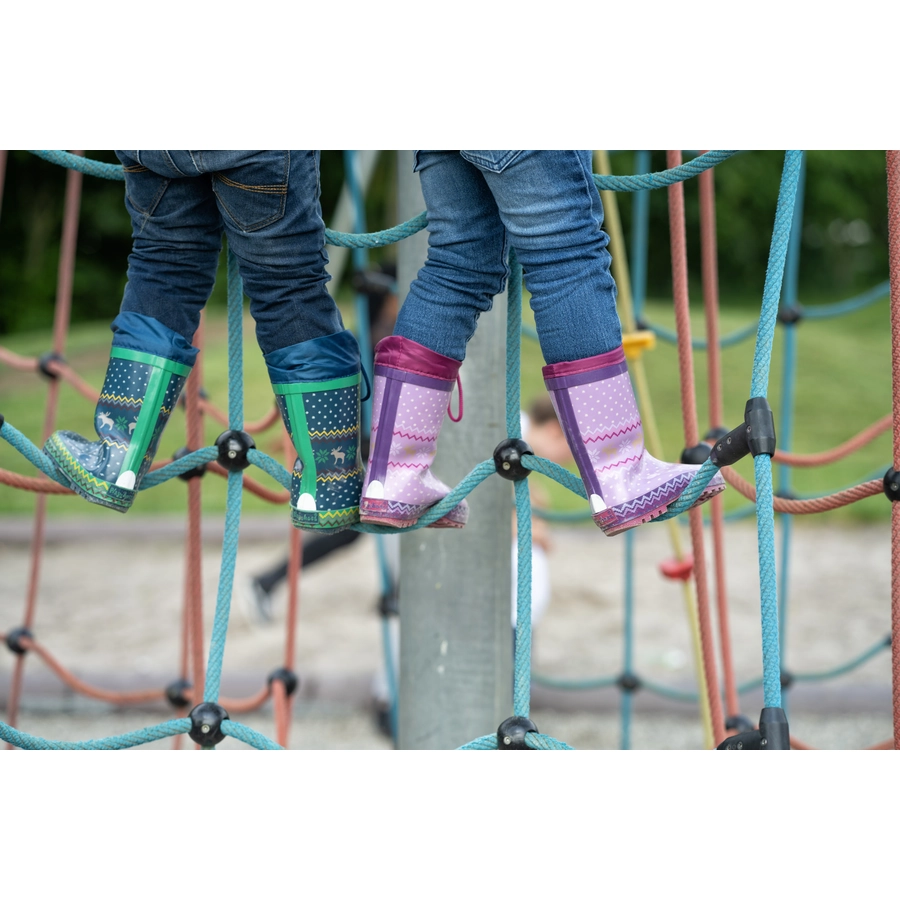 Playshoes Gummistiefel Norweger gefüttert lila