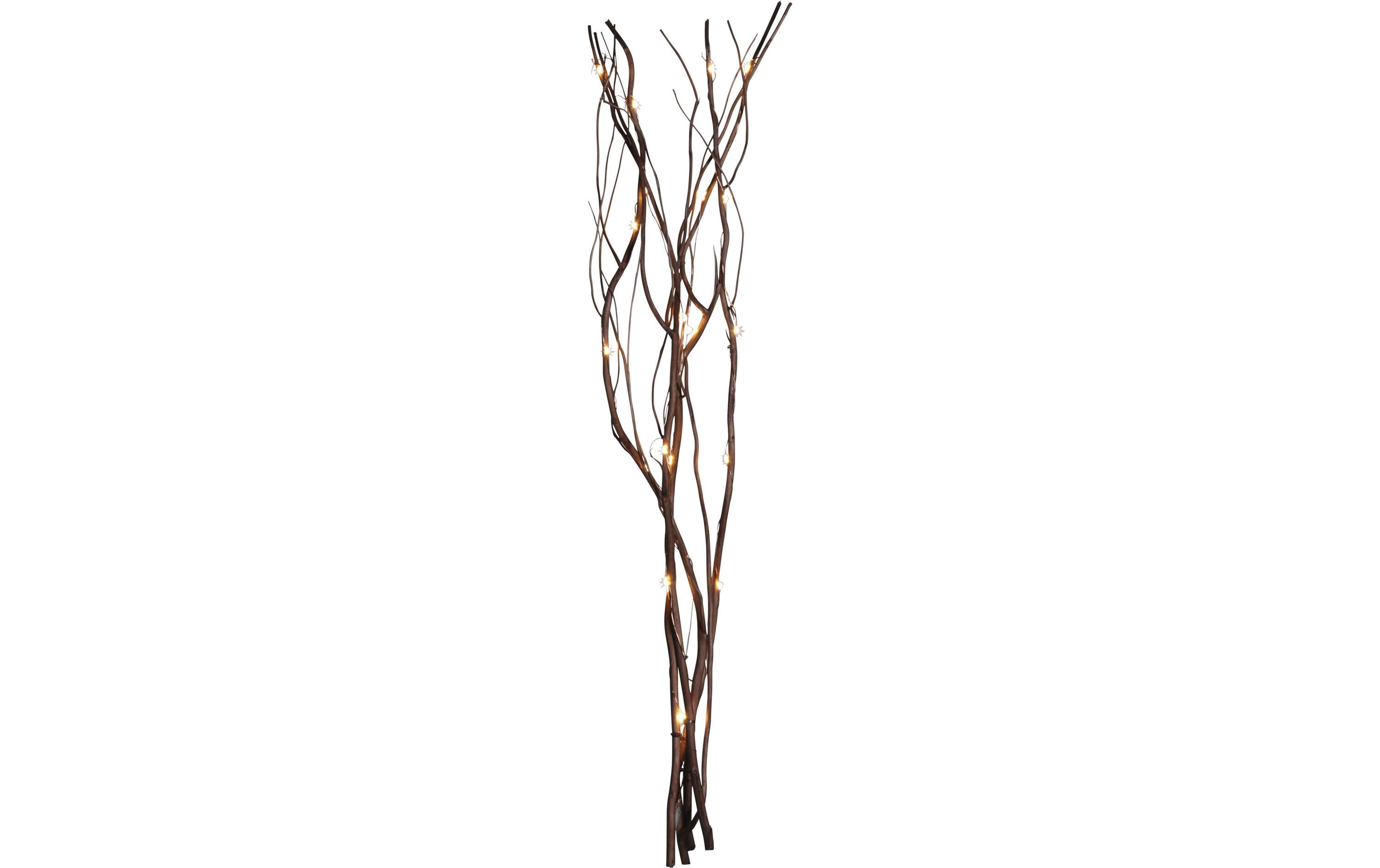 Zweig Willow Dewdrop, 24 LEDs, 60 cm, BraunDekorationszweig