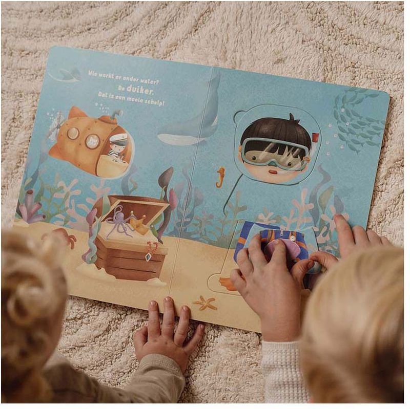 Mijn Puzzelboek Beroepen - Kartonboek - Interactief - Voor Kinderen