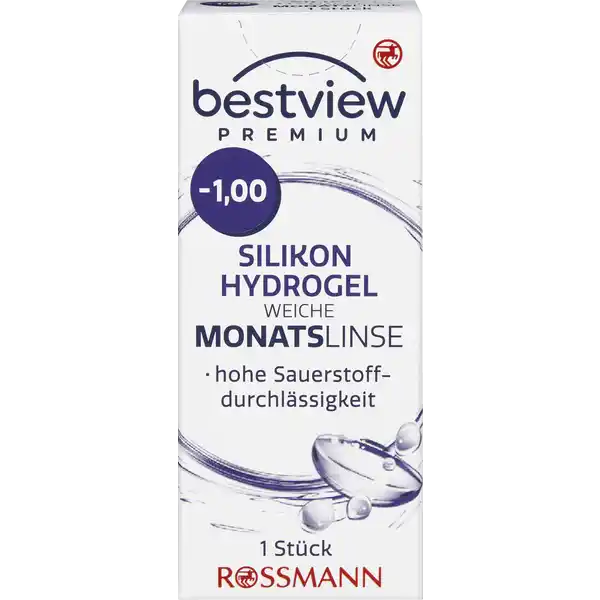 Premium weiche Monatslinse Silikon Hydrogel -1,00
