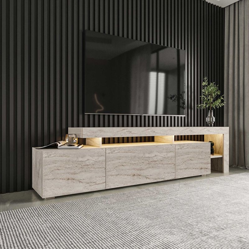 TV-Standaard - Modern - 100% Melamine Gecoate Spaanplaat - Met LED-Lichten