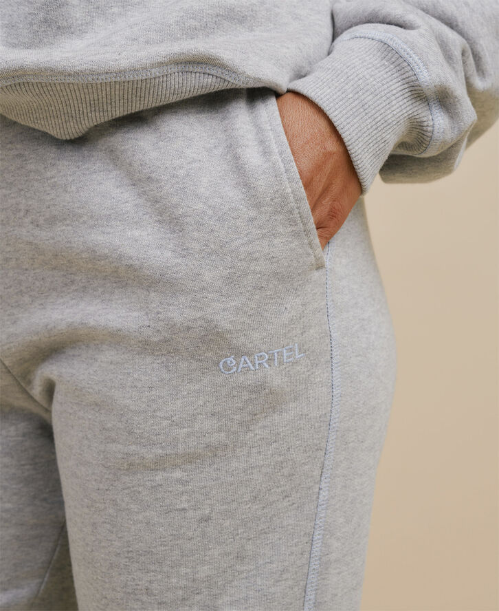 Cartel Copenhagen Blizzard Logo Sweatpants - Grey Melange Lysegrå