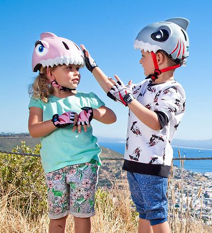 Crazy Safety Fahrradhelm m. Leicht - Shark - Pink