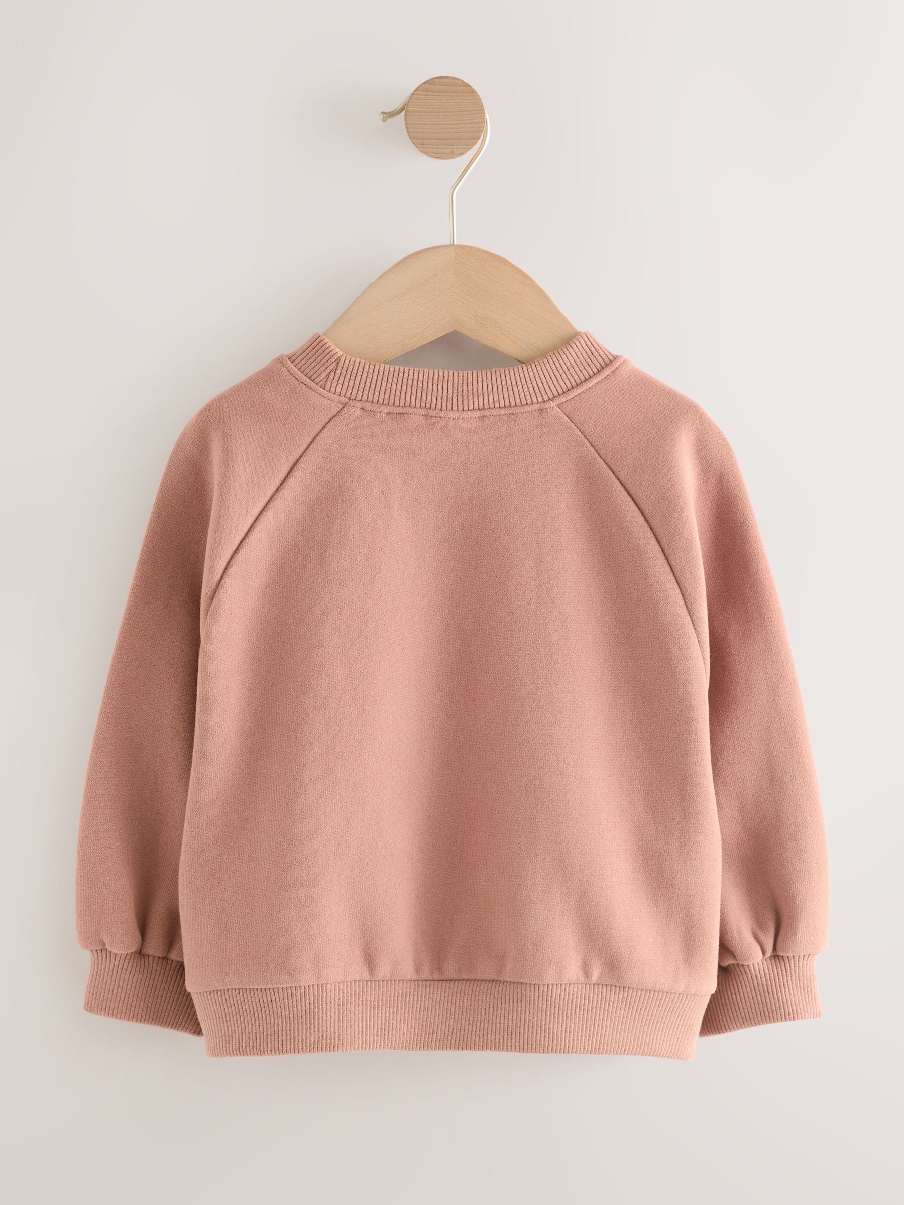 Mokkabruin - Sweatshirt met ronde hals (3 mnd - 7 jr)