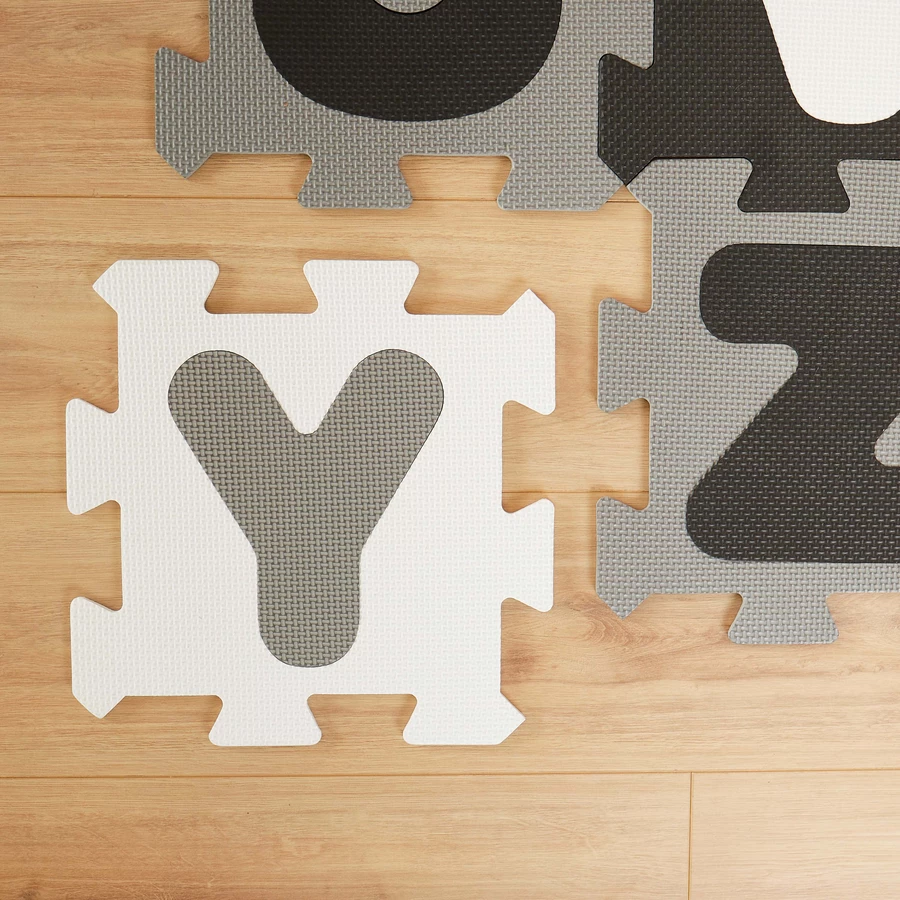 bieco Puzzlematte Buchstaben schwarz weiß