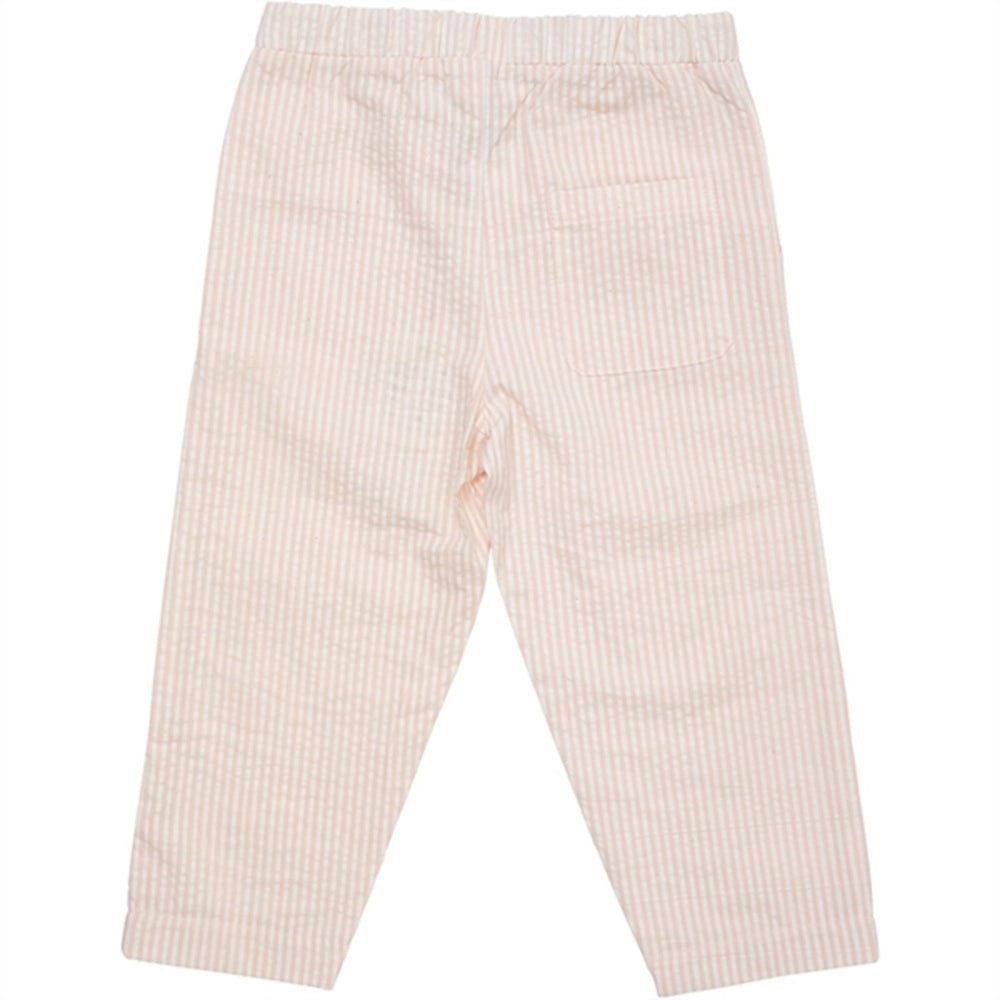 Køb COPENHAGEN COLORS Dusty Rose W Cream Stripe Seersucker Bukser