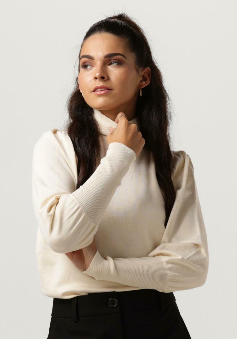 NOTRE-V ecru notre-v coltrui basic knit blouse
