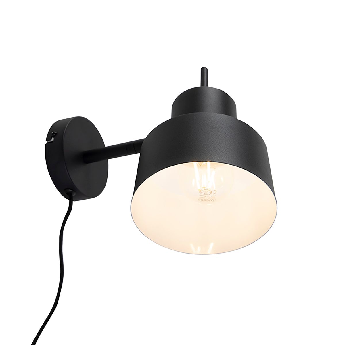 Smart wandlamp zwart incl. Wifi A60 - Chappie