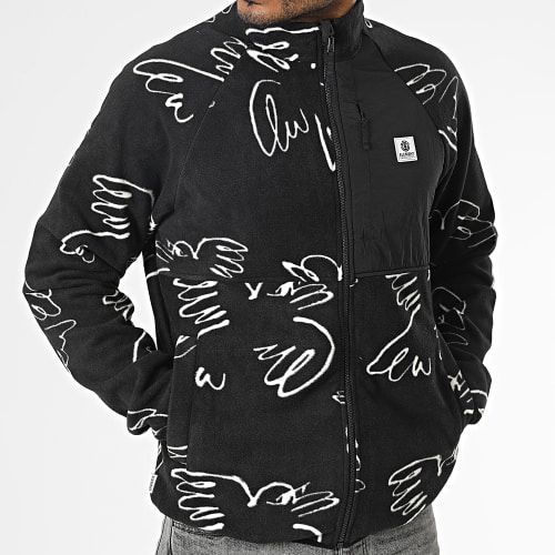 Veste Zippée Réversible Polaire Wolfe Track Light ELYJK00141 Noir