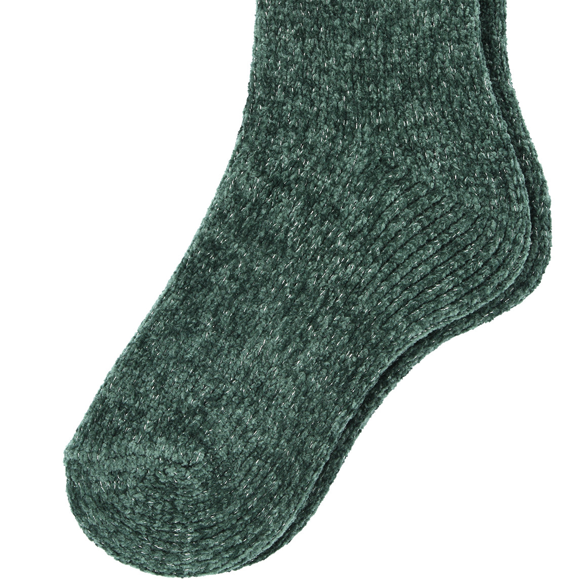 Gina Benotti 1 Paar Damen Socken aus Chenille dunkelgrün