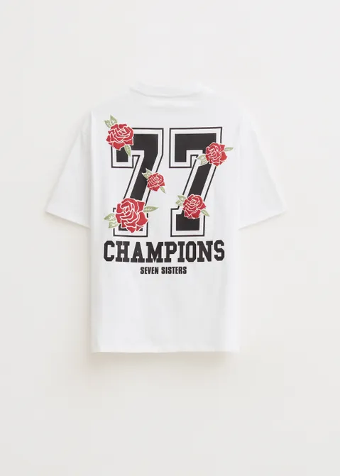 T-shirt met print champions wit (WIT)