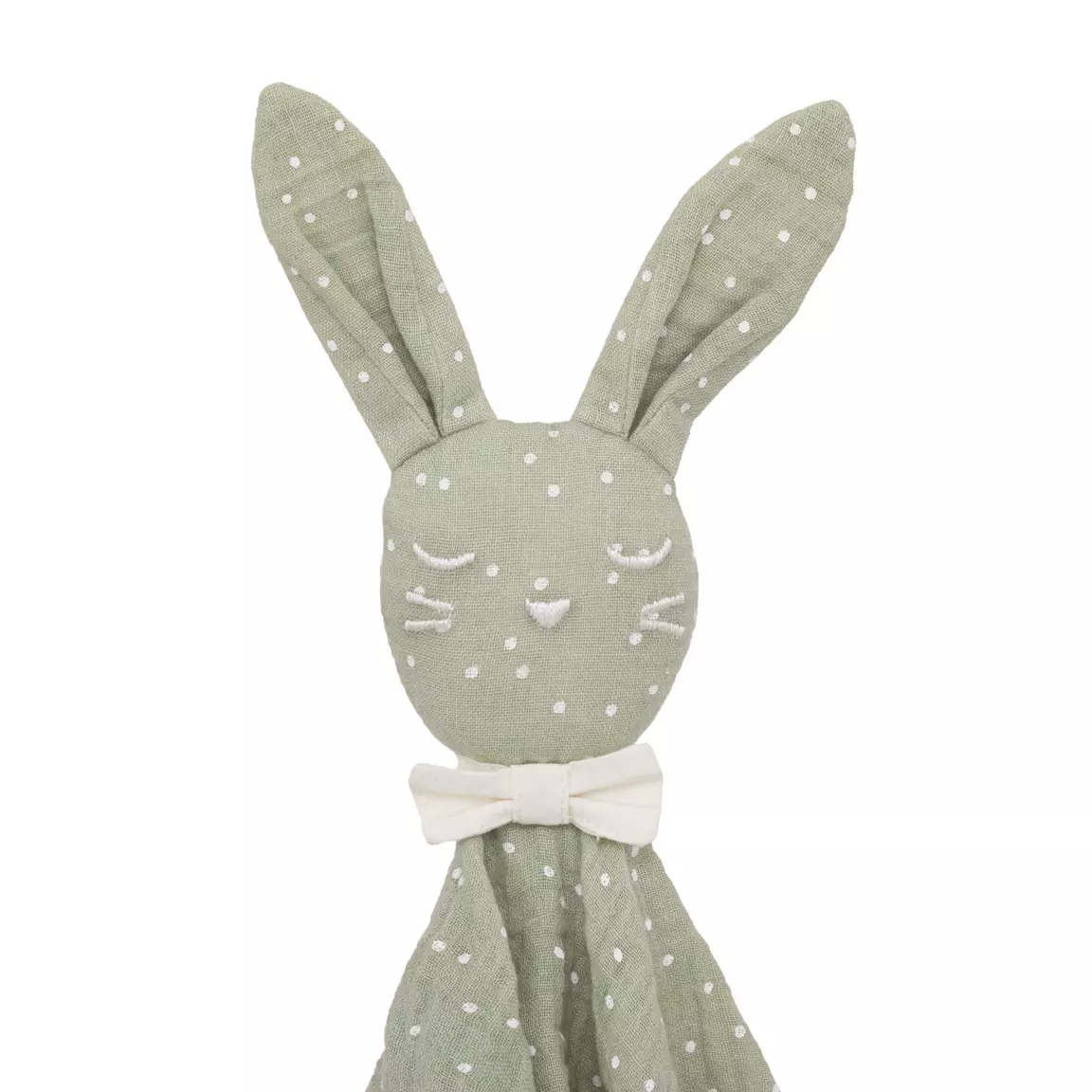 Doudou bébé coton (H50 cm) Lapin Vert