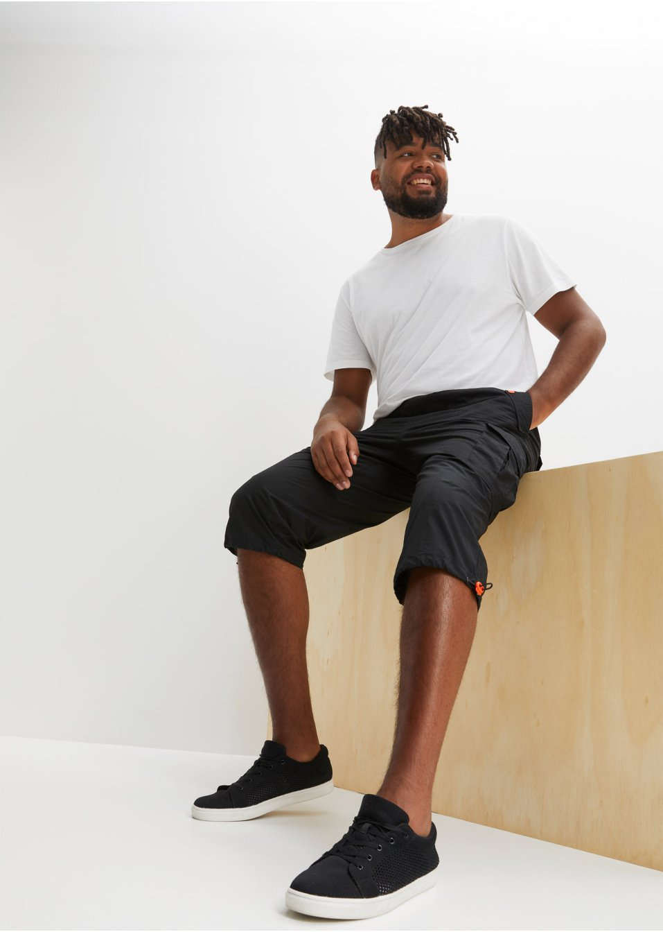 Pantalon 3/4 taille extensible, Slim Fit