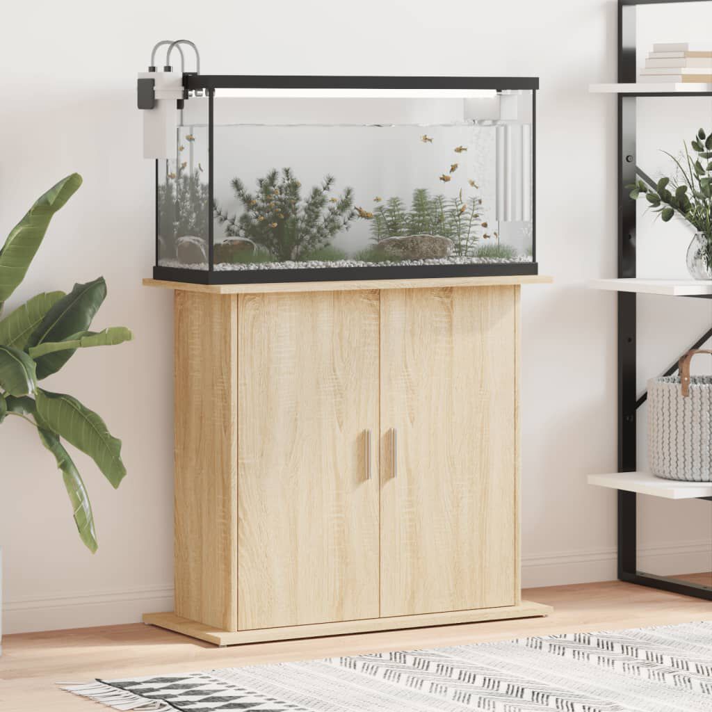 vidaXL Aquariumkast, Sonoma Eiken, 81x36x73 cm