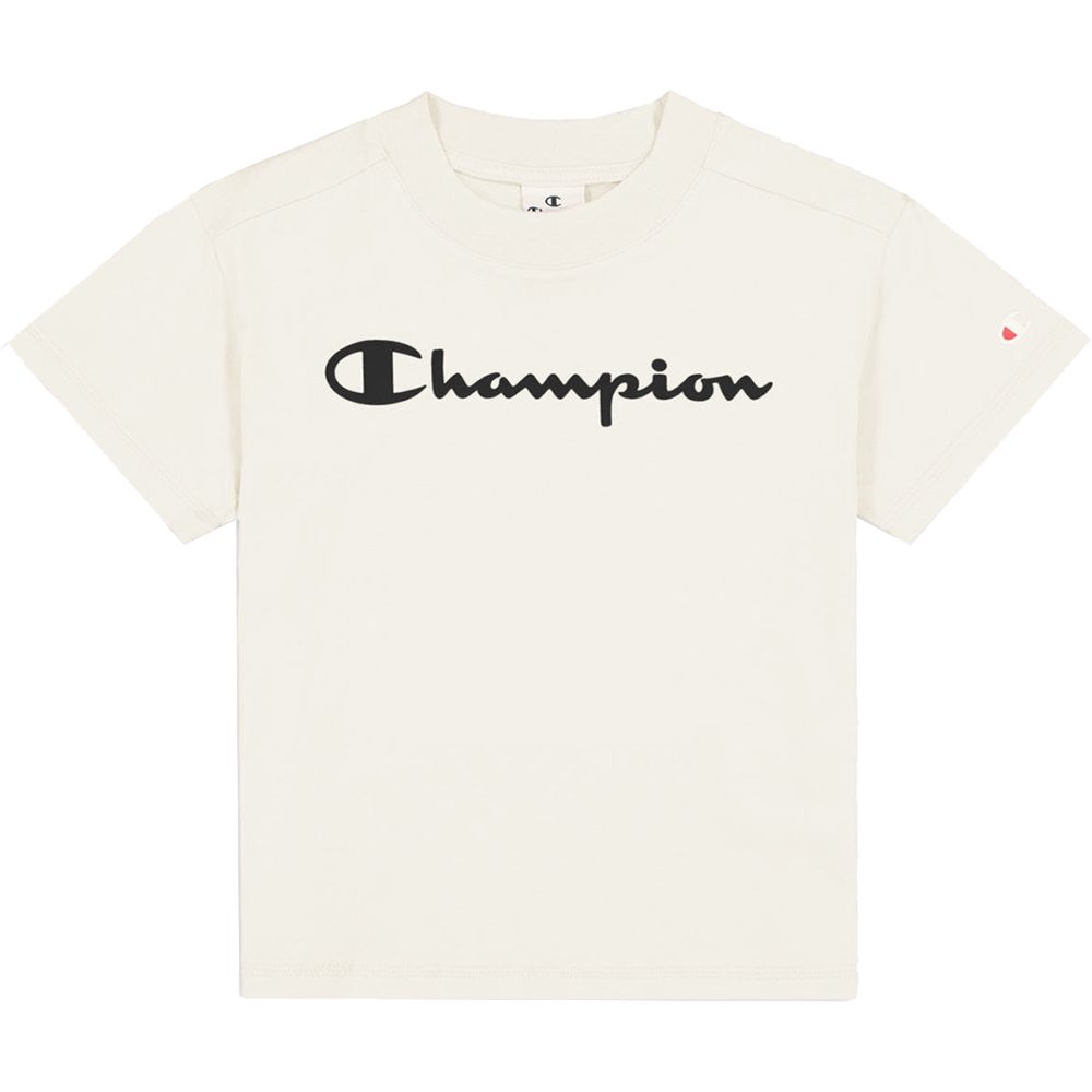 Champion Crewneck Croptop T-Shirt Kinder weiß