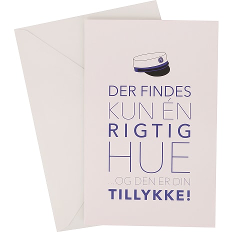 Studenterkort med kuvert 12,5 x H: 17,5 cm - flere varianter - assorteret