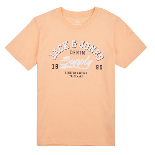 Jack & Jones - JJELOGO TEE SS NECK 2 COL 23/24 NOOS JNR - Orange
