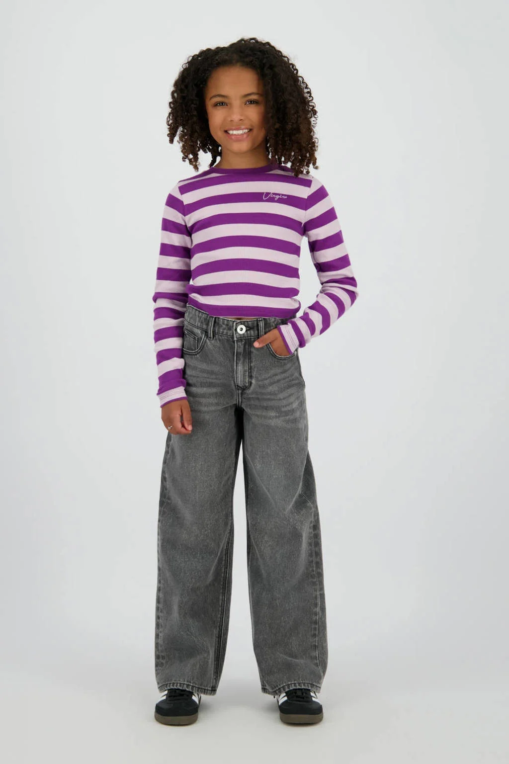 Vingino wide leg baggy jeans black denim