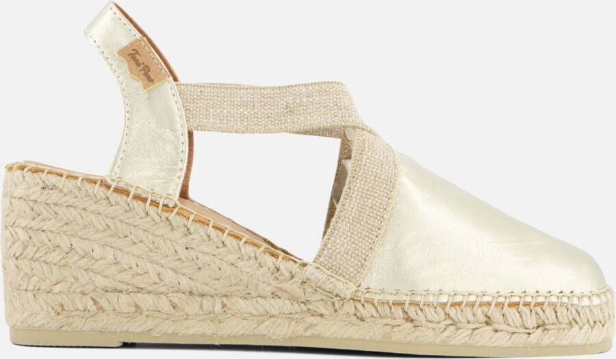 Toni Pons Tossa platinum leren espadrilles dames (TOSSA plati)