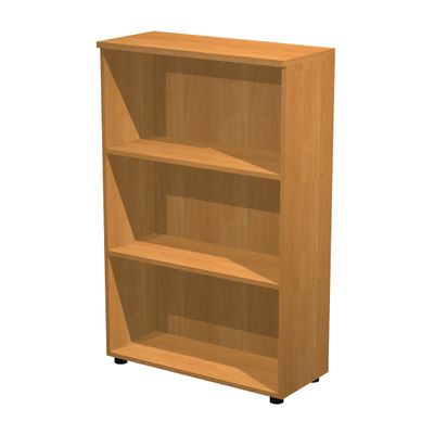 Bibliothèque mi-haute Trend - L80xP35xH120 cm - 2 étagères - noyer