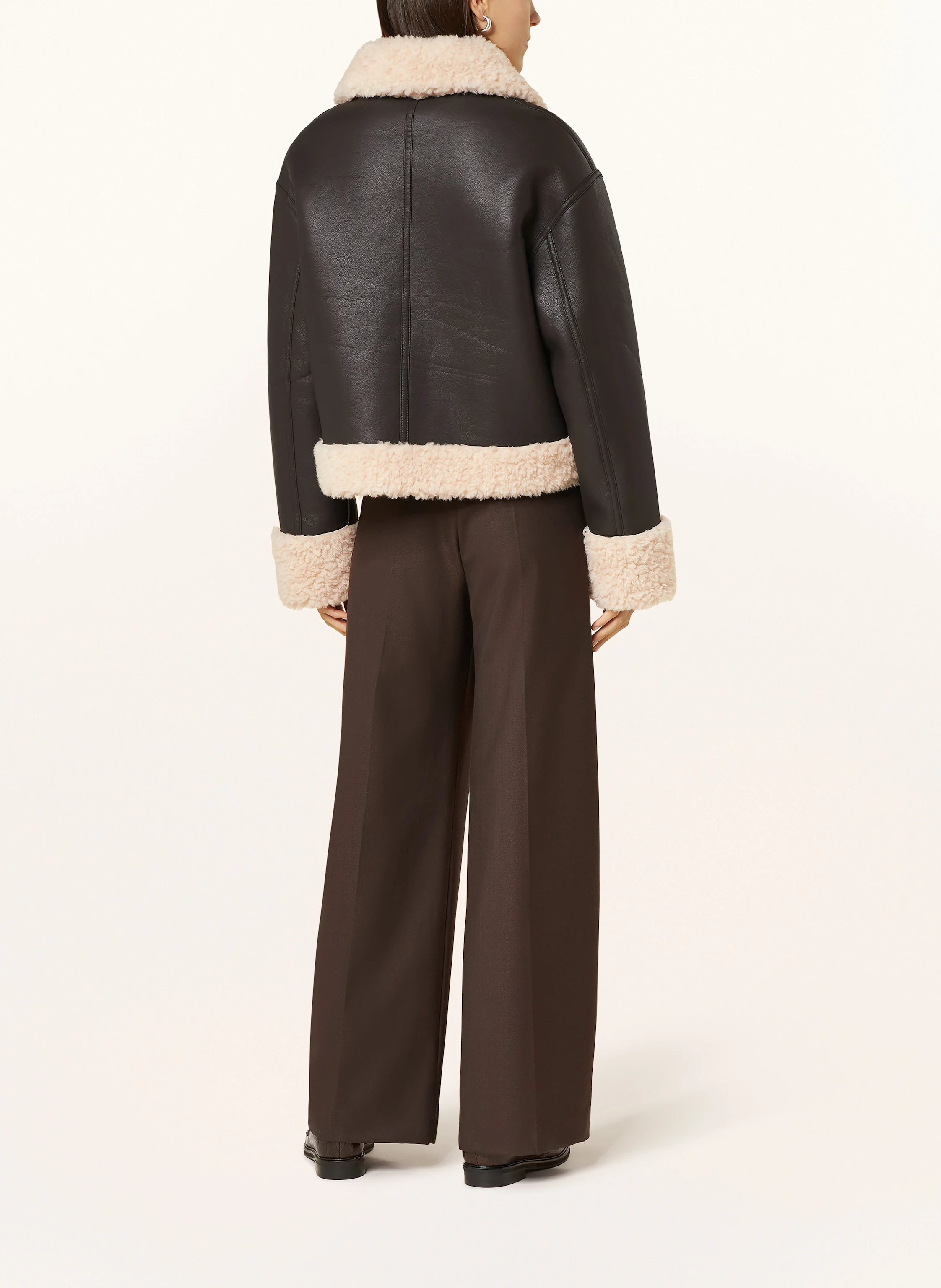 lilienfels Lederjacke mit Kunstfell