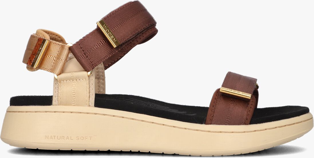 WODEN bruine woden sandalen line