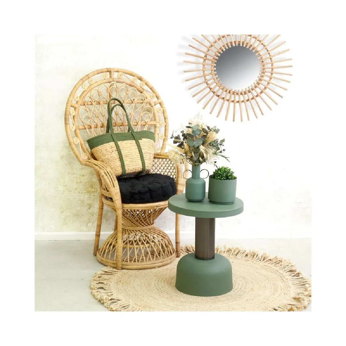 Aubry Gaspard Vase en Métal - Kaki