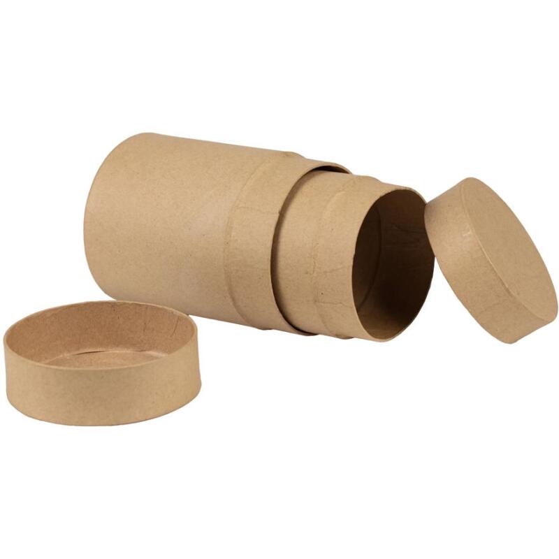 Lot de 2 boîtes à thé avec couvercle refermable - Kraft