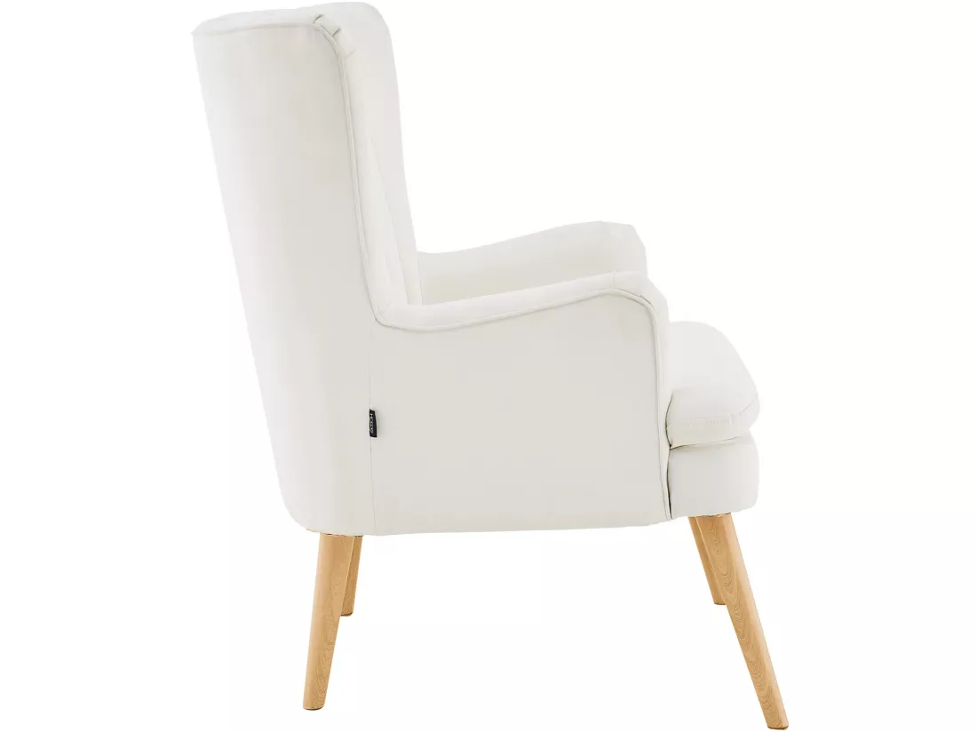 Zenia | Chaise d'appoint rembourrée en PU crème