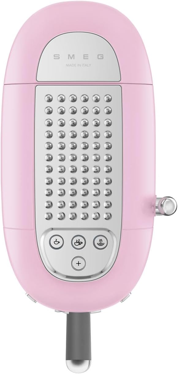 Smeg, Machine à Café Expresso Manuelle ECF02CREU, Système Thermoblock et Buse Vapeur, 4 Fonctions Expresso, Plateau Amovible, Porte Filtre, Réservoir d'Eau 1 L, Dimensions Compactes, 1350W, Crème