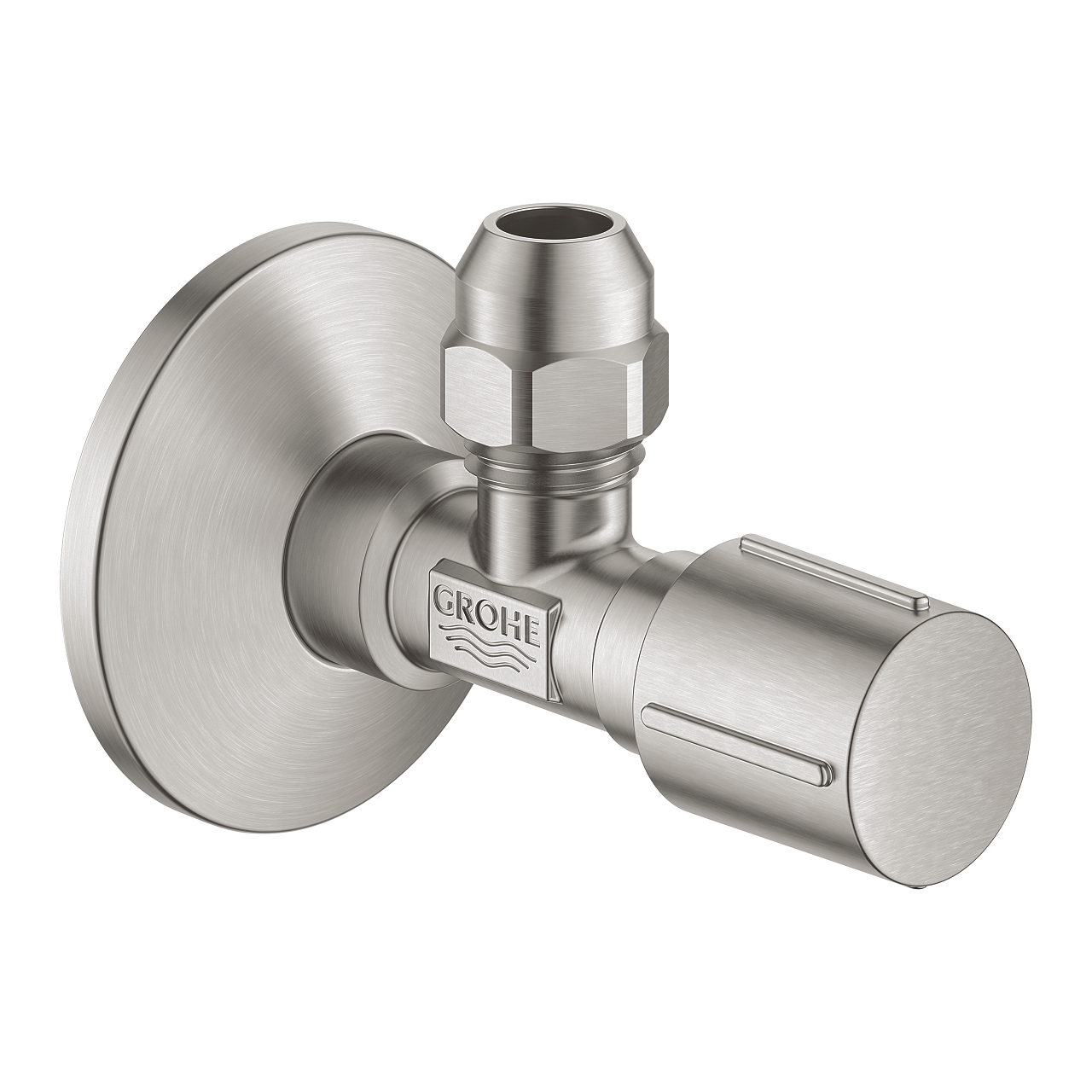 Grohe hoekstopkraan 1/2''x3/8'' supersteel