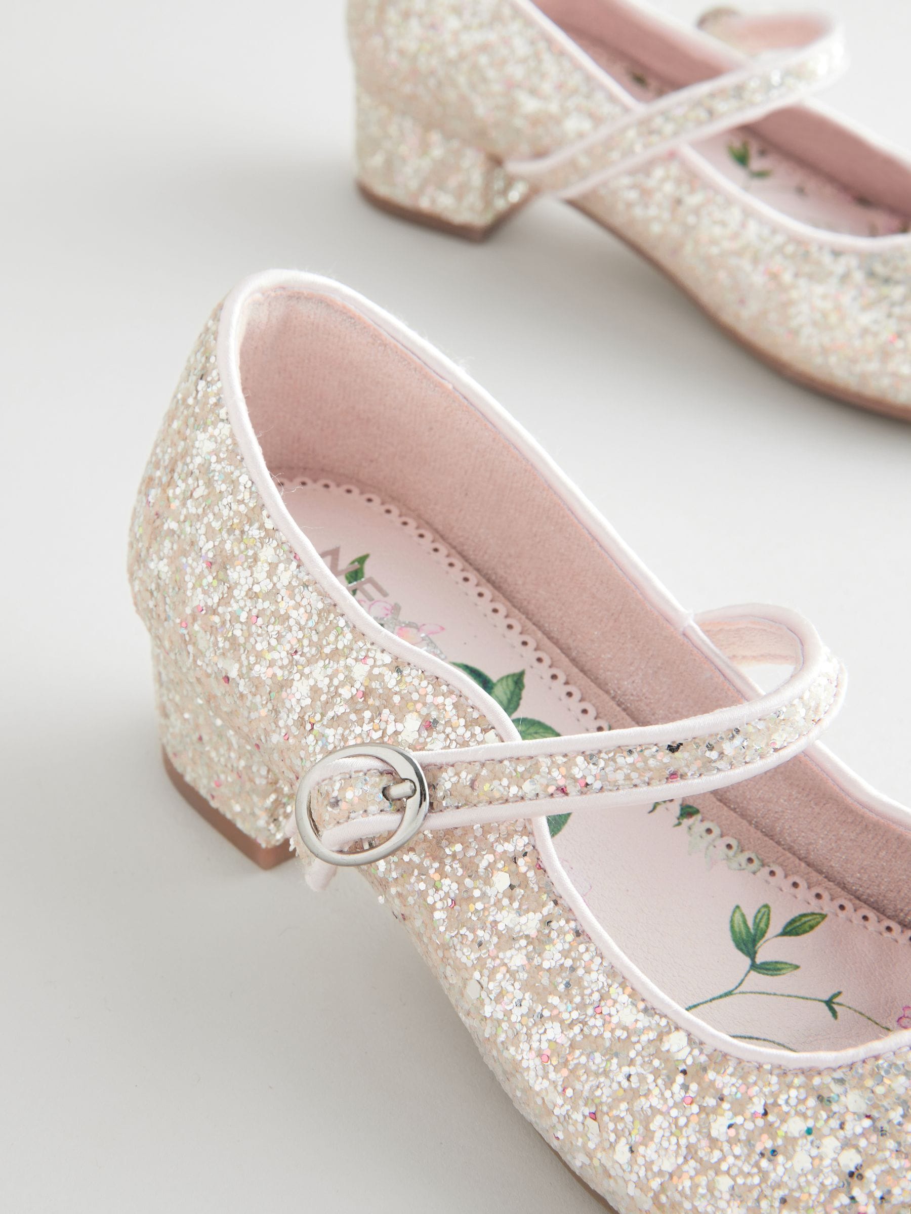 Ivoorkleurig met glitters - Mary Jane gelegenheidsschoenen