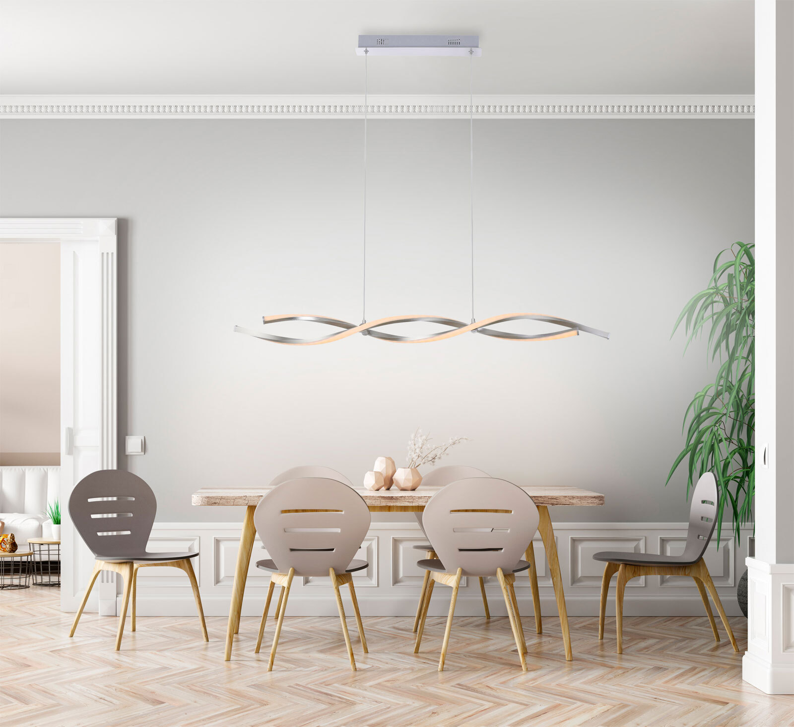 LOLA-Smart Pendelleuchte Swing Alu