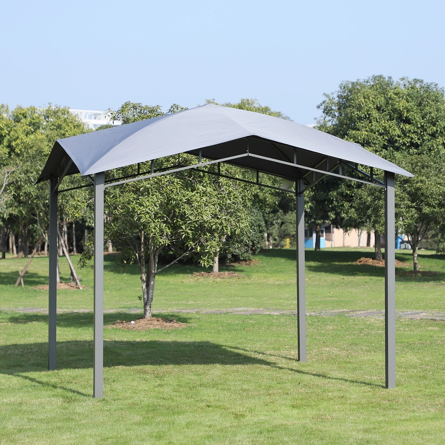 Outsunny Gartenzelt mit geometrischem Laubendach grau, schwarz