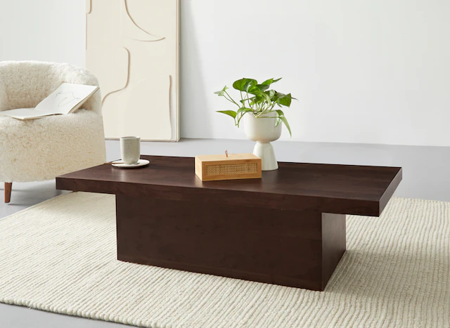 LeGer Home by Lena Gercke Couchtisch »Elfrieda« Massivholz Akazie, lackiert, 120x60cm, Säulenoptik