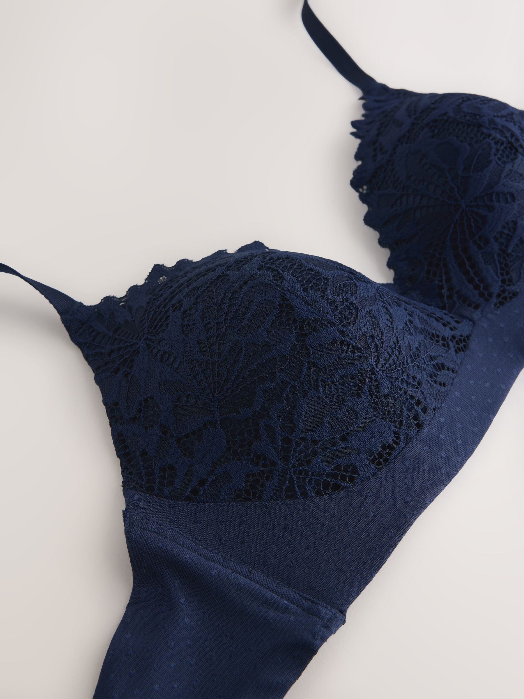 Donkerblauw - Kanten ultieme comfortabele beha