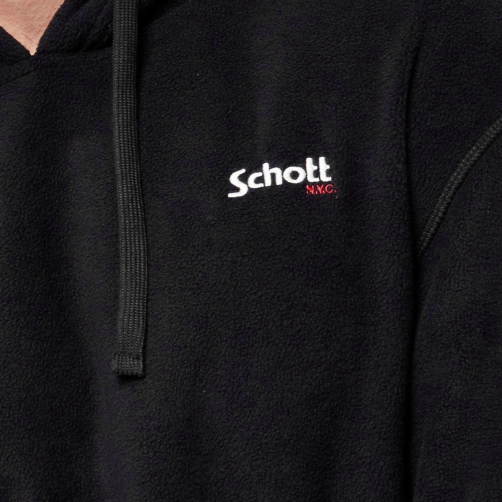 Schott Sweat à capuche Noir Homme Schott Micro Polar
