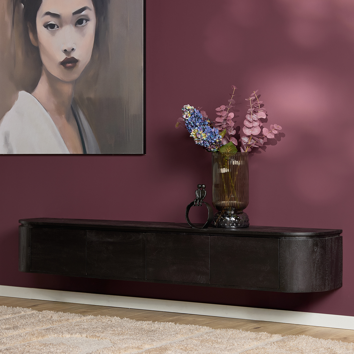 Tv meubel Houdini Zwart 200 cm
